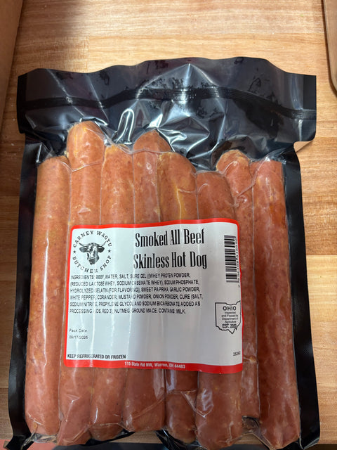 All Beef Skinless Hot Dogs